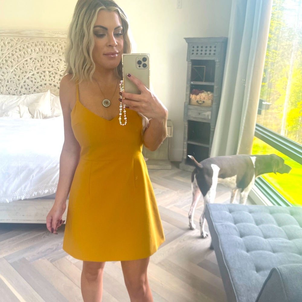 French Connection Mustard Dress